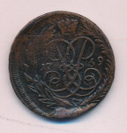 2 копейки 1759 г. Елизавета I. Номинал над св. Георгием (2 копейки (Ильин - 10 руб) 1759)
