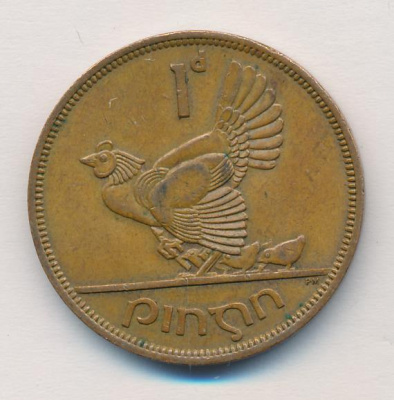 Ирландия 1 пенни, 1964 (1 пенни Ирландия 1964)