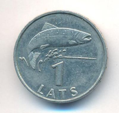 Латвия 1 лат, 1992 (1 лат. Латвия. 1992)
