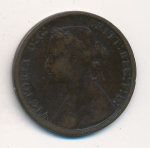 Великобритания ½ пенни, 1876 (1/2 пенни. Великобритания 1876)
