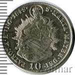Венгрия 10 крейцеров, 1848 (10 крейцеров. Венгрия 1848г. В. Ag.)