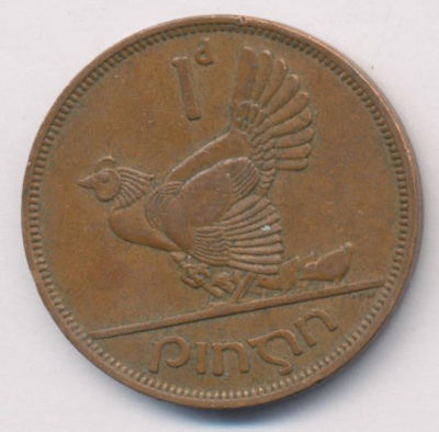 Ирландия 1 пенни, 1964 (1 пенни. Ирландия. 1964)
