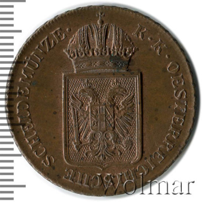 Австрия 2 крейцера, 1848 (2 крейцера. Австрия 1848г. Cu.)