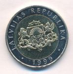 Латвия 2 лата, 1999 (2 лата Латвия. 1999)