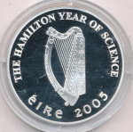 Ирландия 10 евро, 2005 (10 евро. Ирландия. 200 лет со дня рождения сэра Уильяма Роуэна Гамильтона. 2005)