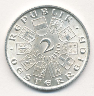 Австрия 2 шиллинга, 1928 (2 шиллинга. Австрия. Шуберт. 1928)