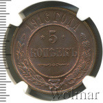 5 копеек 1916 г. Николай II. (5 копеек 1916г. Cu.)
