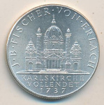 Австрия 2 шиллинга, 1937 (2 шиллинга. Австрия. Карловская церковь 1937)