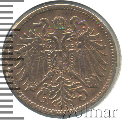 Австрия 2 геллера, 1897 (2 геллера. Австрия 1897г. Br.)