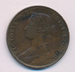 Великобритания ½ пенни, 1874 (1/2 пенни. Великобритания 1874)