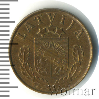 Латвия 2 сантима, 1939 (2 сантима. Латвия 1939г. Br.)