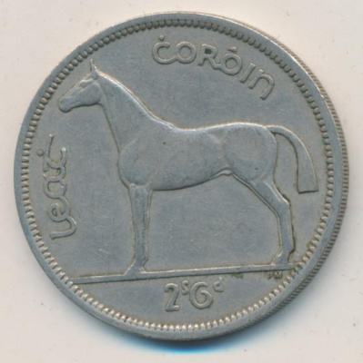 Ирландия 2 шиллинга (флорин), 1964 (2 шиллинга 6 пенсов. Ирландия 1964)
