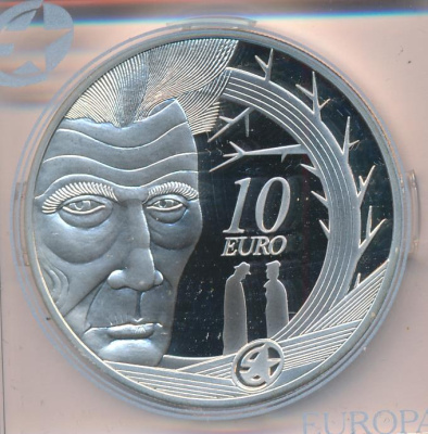 Ирландия 10 евро, 2006 (10 евро. Ирландия. Самуэль Бекетт 2006)