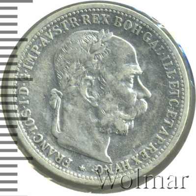 Австрия 1 крона, 1894 (1 крона. Австрия 1894г. Ag.)
