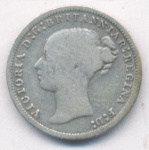 Великобритания 3 пенса, 1877 (3 пенса. Великобритания 1877)