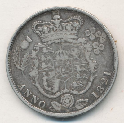 Великобритания ½ кроны, 1821 (1/2 кроны. Великобритания. 1821)