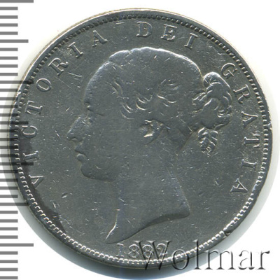 Великобритания ½ кроны, 1882 (1/2 кроны. Великобритания 1882г. Ag.)