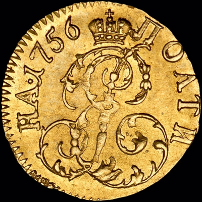 Полтина 1756 г. Елизавета I. (Полтина 1756 года)