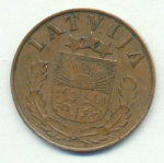 Латвия 2 сантима, 1939 (2 сантима. Латвия 1939)
