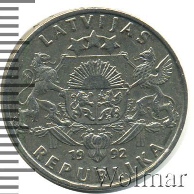 Латвия 1 лат, 1992 (1 лат. Латвия 1992г. Cu-Ni.)