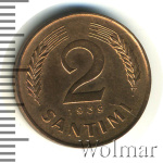 Латвия 2 сантима, 1939 (2 сантима. Латвия 1939г. Br.)