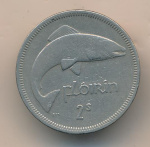 Ирландия 2 шиллинга (флорин), 1965 (2 шиллинга - 1 флорин. Ирландия 1965)