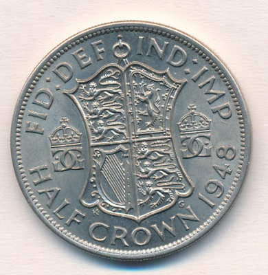 Великобритания ½ кроны, 1948 (1/2 кроны. Великобритания. 1948)