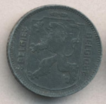 Бельгия 1 франк, 1944 (1 франк. Бельгия. 1944)