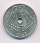 Бельгия 5 сантимов, 1940 (5 сантимов Бельгия 1940)