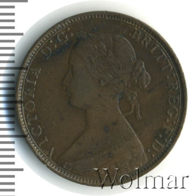 Великобритания ½ пенни, 1874 (1/2 пенни. Великобритания 1874г. Br.)