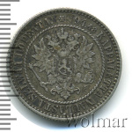 1 марка 1864 г. S. Для Финляндии (Александр II). (1 марка. Финляндия 1864г. S. Ag. RR)