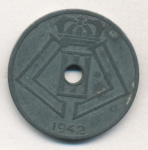 Бельгия 25 сантимов, 1942 (25 сантимов. Бельгия. 1942)