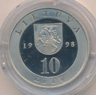 Литва 10 лит, 1998 (10 лит. Литва 1998)