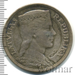 Латвия 5 латов, 1929 (5 лат. Латвия 1929г. Ag.)