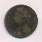 Великобритания 1 пенни, 1877 (1 пенни. Великобритания 1877)