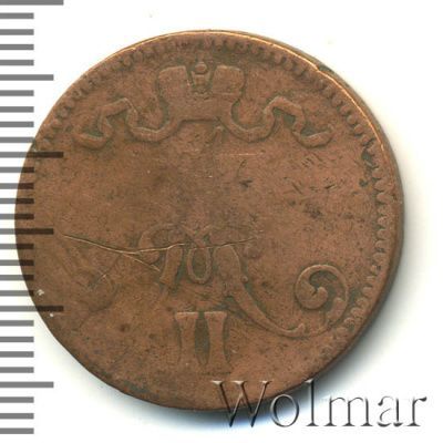 5 пенни 1865 г. Для Финляндии (Александр II). (5 пенни. Финляндия 1865г. Cu.)