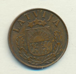 Латвия 2 сантима, 1939 (2 сантим. Латвия 1939)