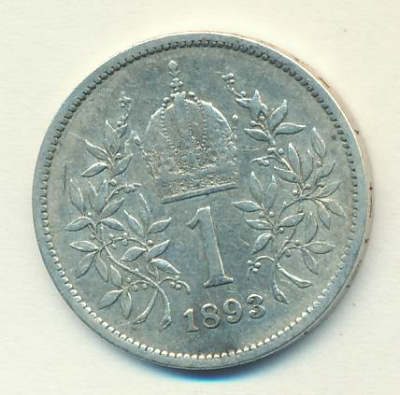 Австрия 1 крона, 1893 (1 крона. Австрия 1893)