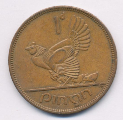 Ирландия 1 пенни, 1965 (1 пенни. Ирландия. 1965)