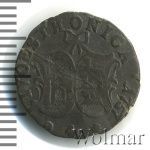 4 копейки 1757 г. Ливонезы (Елизавета I). Тиражная монета (4 копейки. Ливонез 1757г. Ag. Петров - 0,75 рублей.)