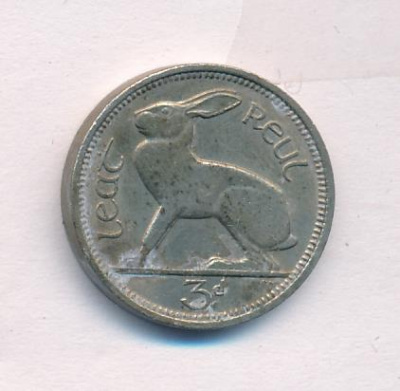 Ирландия 3 пенса, 1964 (3 пенса. Ирландия 1964)