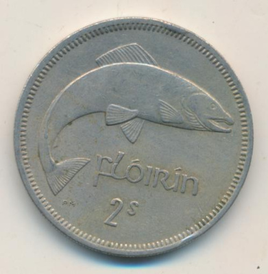Ирландия 2 шиллинга (флорин), 1964 (2 шиллинга. Ирландия 1964)