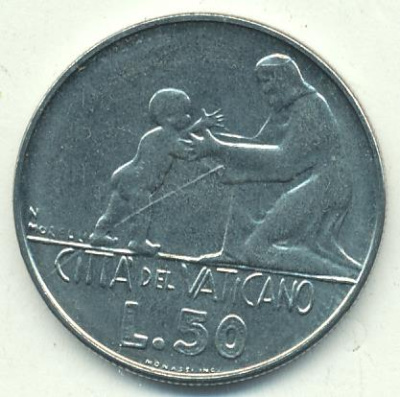 Ватикан 50 лир, 1978 (50 лир. Ватикан 1978)