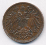 Австрия 2 геллера, 1897 (2 геллера. Австрия 1897)