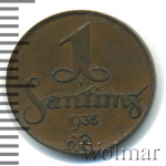 Латвия 1 сантим, 1935 (1 сантим. Латвия 1935г. Br.)