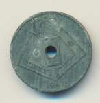 Бельгия 25 сантимов, 1942 (25 сантимов. Бельгия 1942)