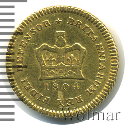 Великобритания ⅓ гинеи, 1804 (1/3 гинеи. Великобритания 1804г. Au 2,7.)