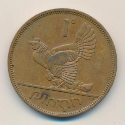 Ирландия 1 пенни, 1963 (1 пенни. Ирландия 1963)