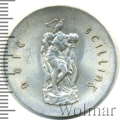 Ирландия 1 шиллинг, 1966 (1 шиллинг. Ирландия 1966г. Ag.)