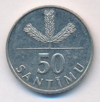 Латвия 50 сантимов, 1992 (50 сантимов Латвия. 1992)